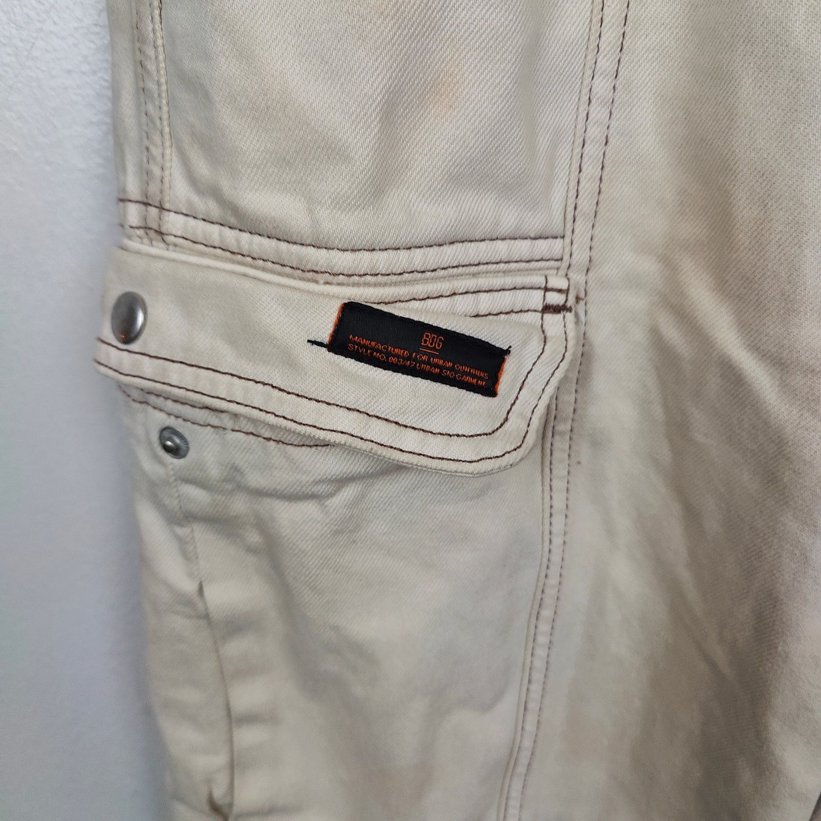 Bdg BDG Baggy Cargo Jeans Womens 26 Beige Y2K Utility Skater Size 26" / US 2 / IT 38 - 3 Thumbnail