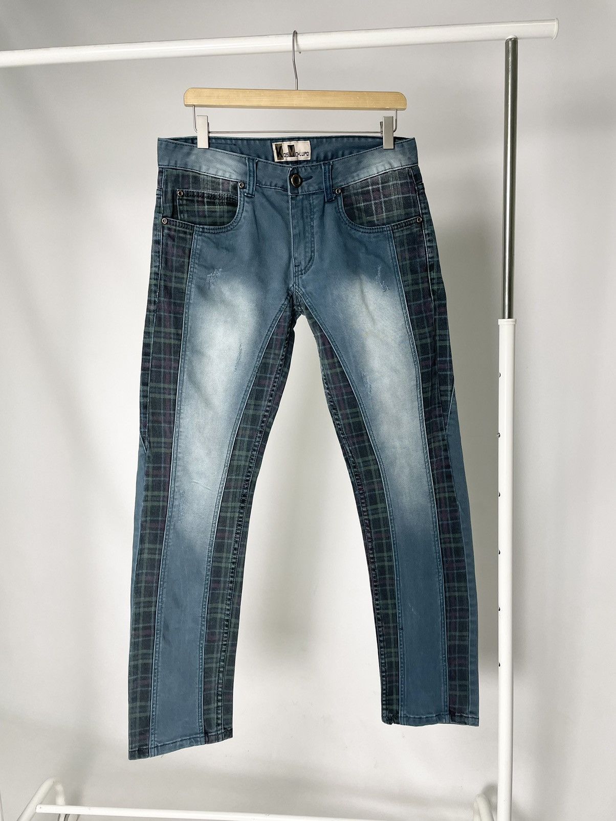 Kapital Kos Mo Lupo Vintage Slim Fit Patchwork Kapital Style Jeans Size US 32 / EU 48 - 1 Thumbnail