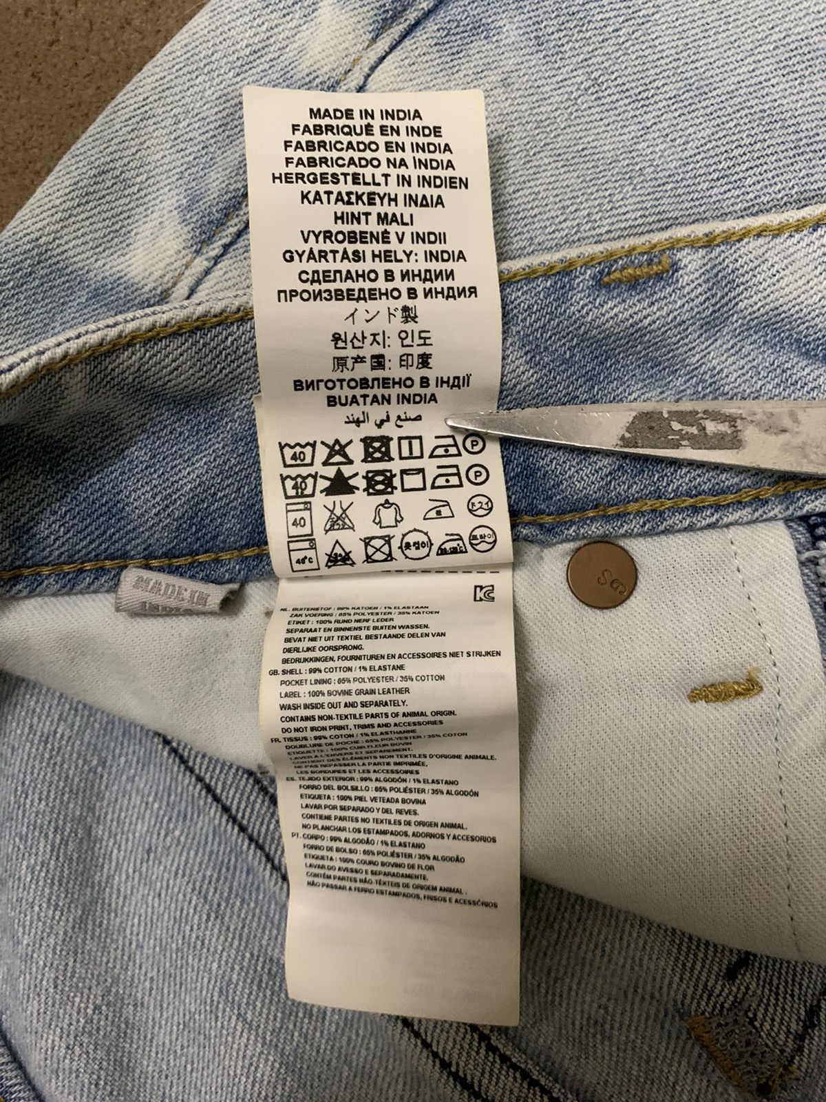 G-Star Vintage G-Star Raw Blue Washed Distressed Grunge Jeans Size US 31 - 22 Thumbnail