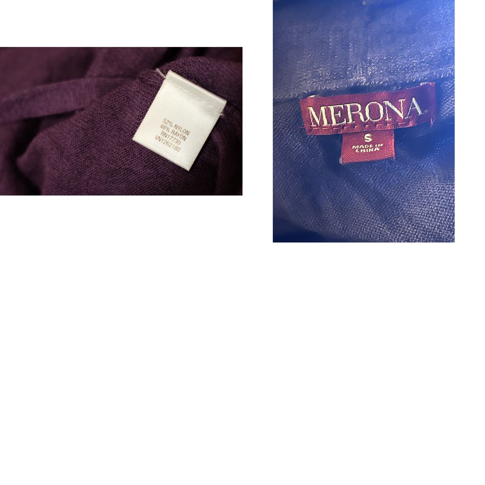 Merona VINTAGE Merona Cardigan Open Front Lightweight Womens M Purple Ruffle Trim Belted, Knit, Nylon/Rayon, Slim, Regular, Long Sleeve, Shirt? Size M / US 6-8 / IT 42-44 - 8 Thumbnail