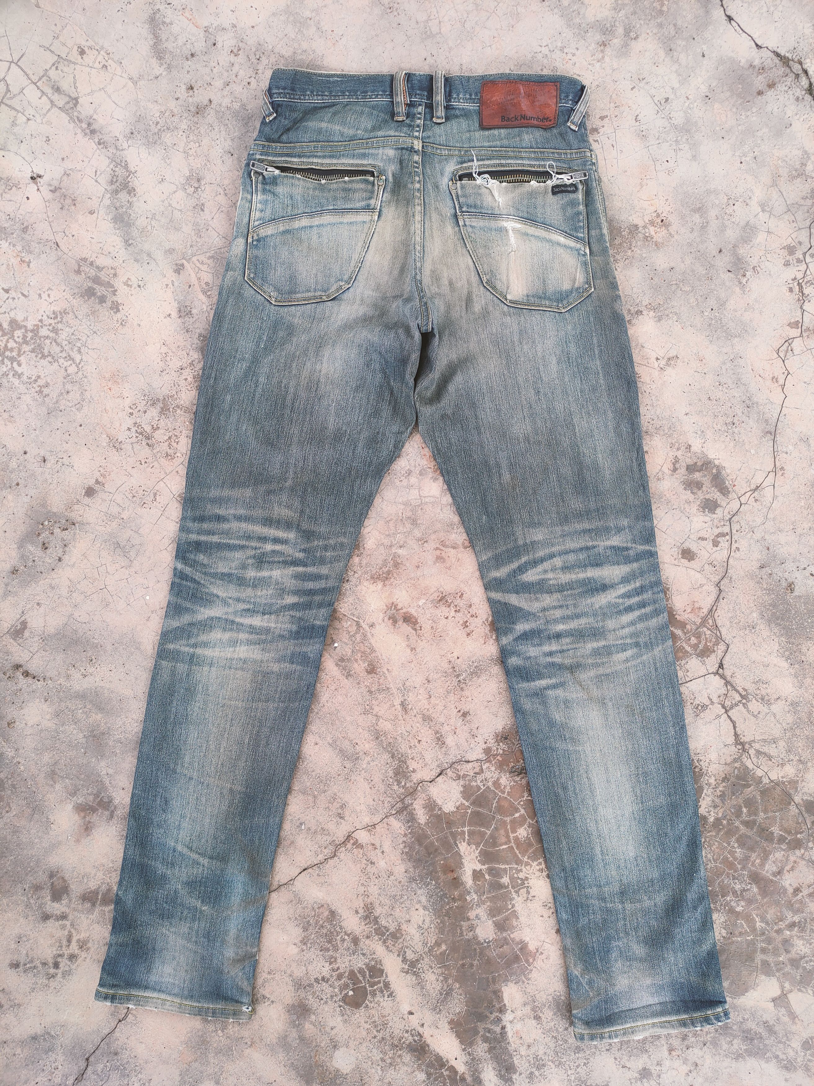 Rusty VINTAGE BACK NUMBER RUSTY RIPPED FADED JEANS DENIM PANTS Size US 30 / EU 46 - 2 Thumbnail