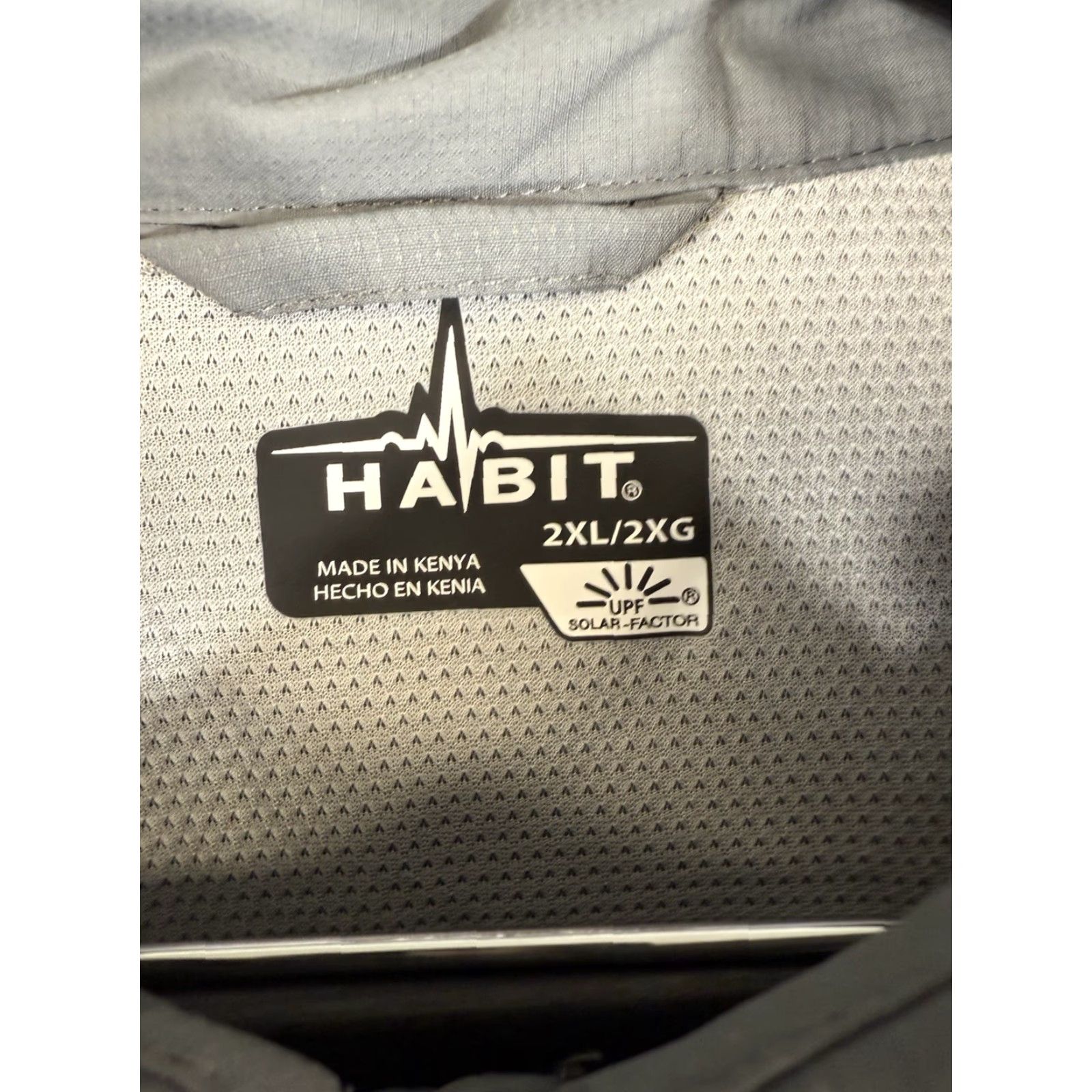 Habitat Habit Shirt Men 2XL Gray Long Sleeve Button-Up NWT Pockets Breathable Fish Theme Mens Size US XXL / EU 58 / 5 - 5 Thumbnail