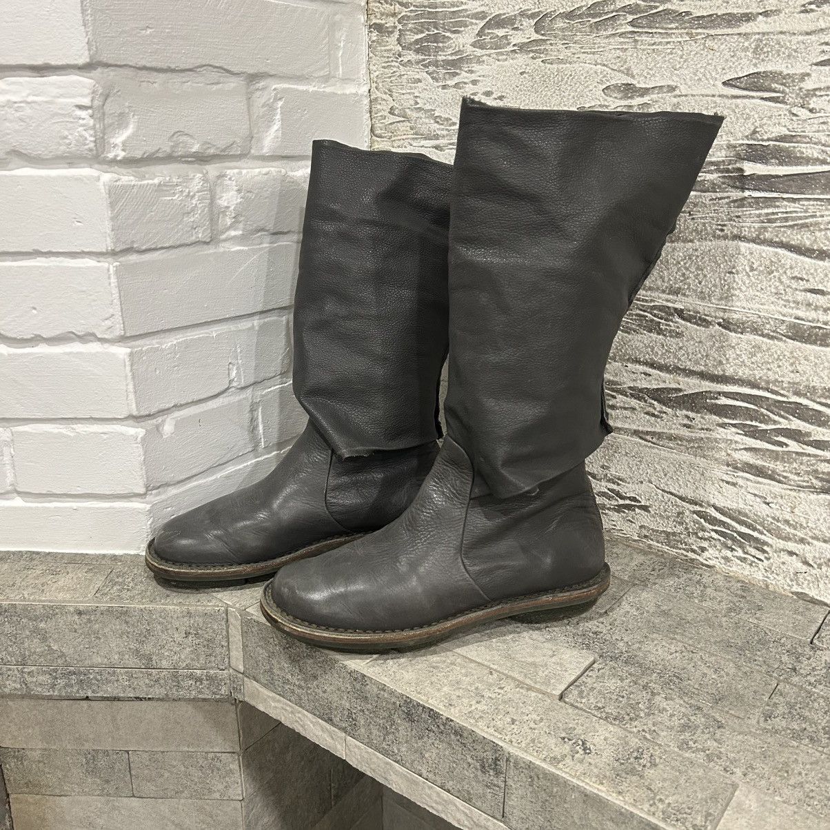 Trippen Trippen Avant Garde Asymmetrical Leather High Boots ma+Style Size US 6 / EU 39 - 6 Thumbnail
