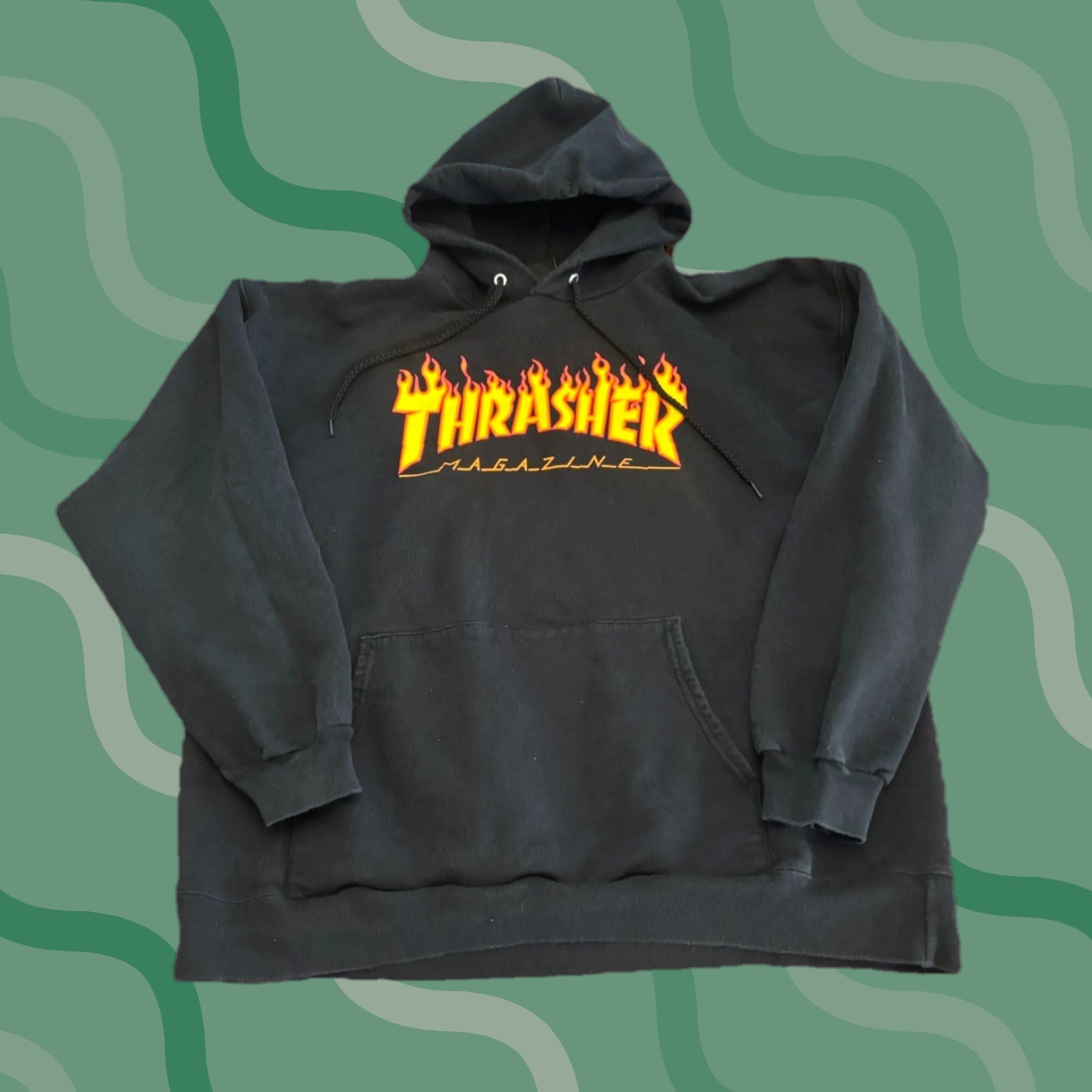 Thrasher × Vintage Vintage 90's Thrasher Hoodie Jerzees Tag | Grailed
