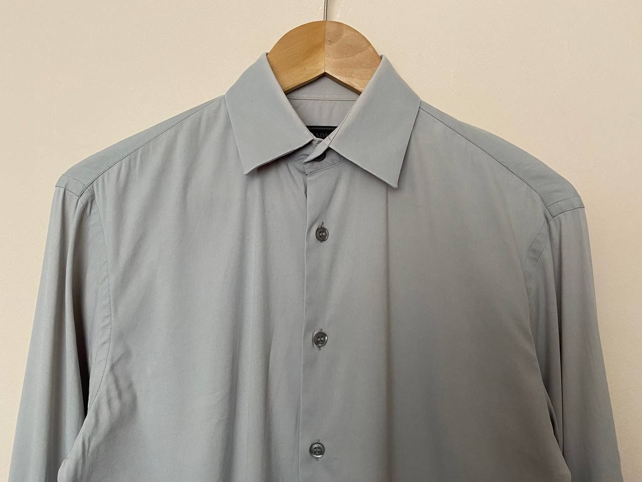 Prada 🩶Authentic Prada Formal Long Sleeve Shirt Stretch Fabric Size US M / EU 48-50 / 2 - 2 Thumbnail