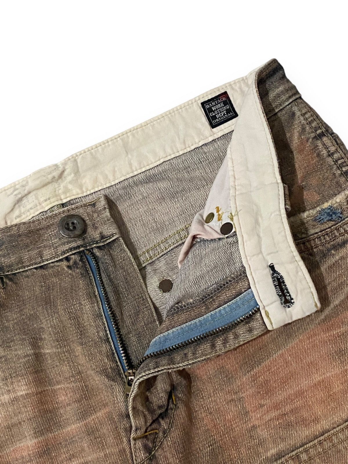 Japanese Brand Japan Bartack Damaged Ripped Bullet Distressed Denim Size US 33 - 18 Thumbnail