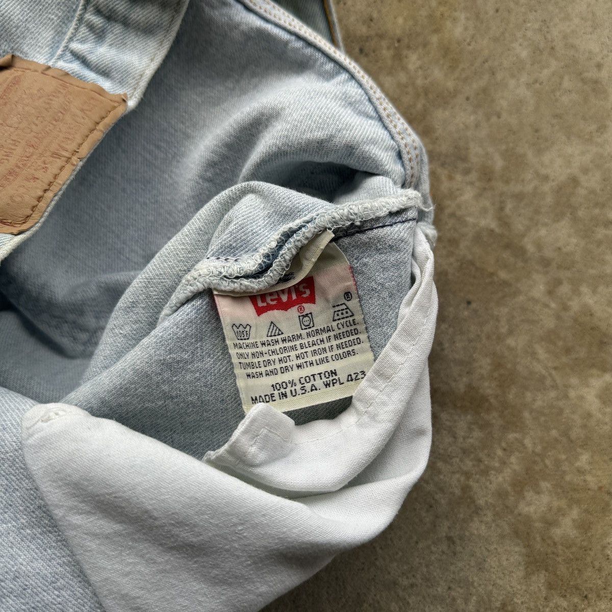 Levi's 90s Levi's 501 Thrashed Faded Jeans USA ERD Grunge Chrome Size US 35 - 5 Thumbnail