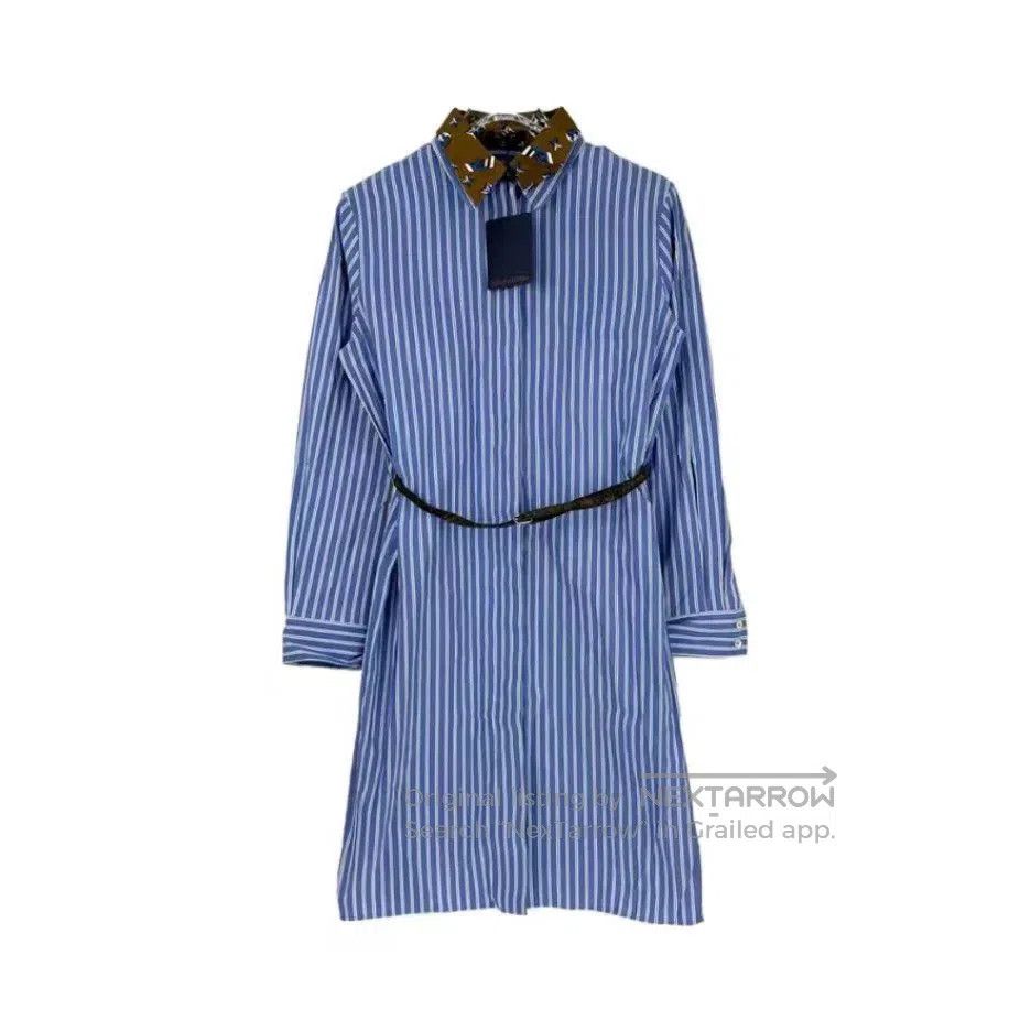 Louis Vuitton Blue White Stripe Logo Shirt Dress. Size M / US 6-8 / IT 42-44 - 1 Thumbnail