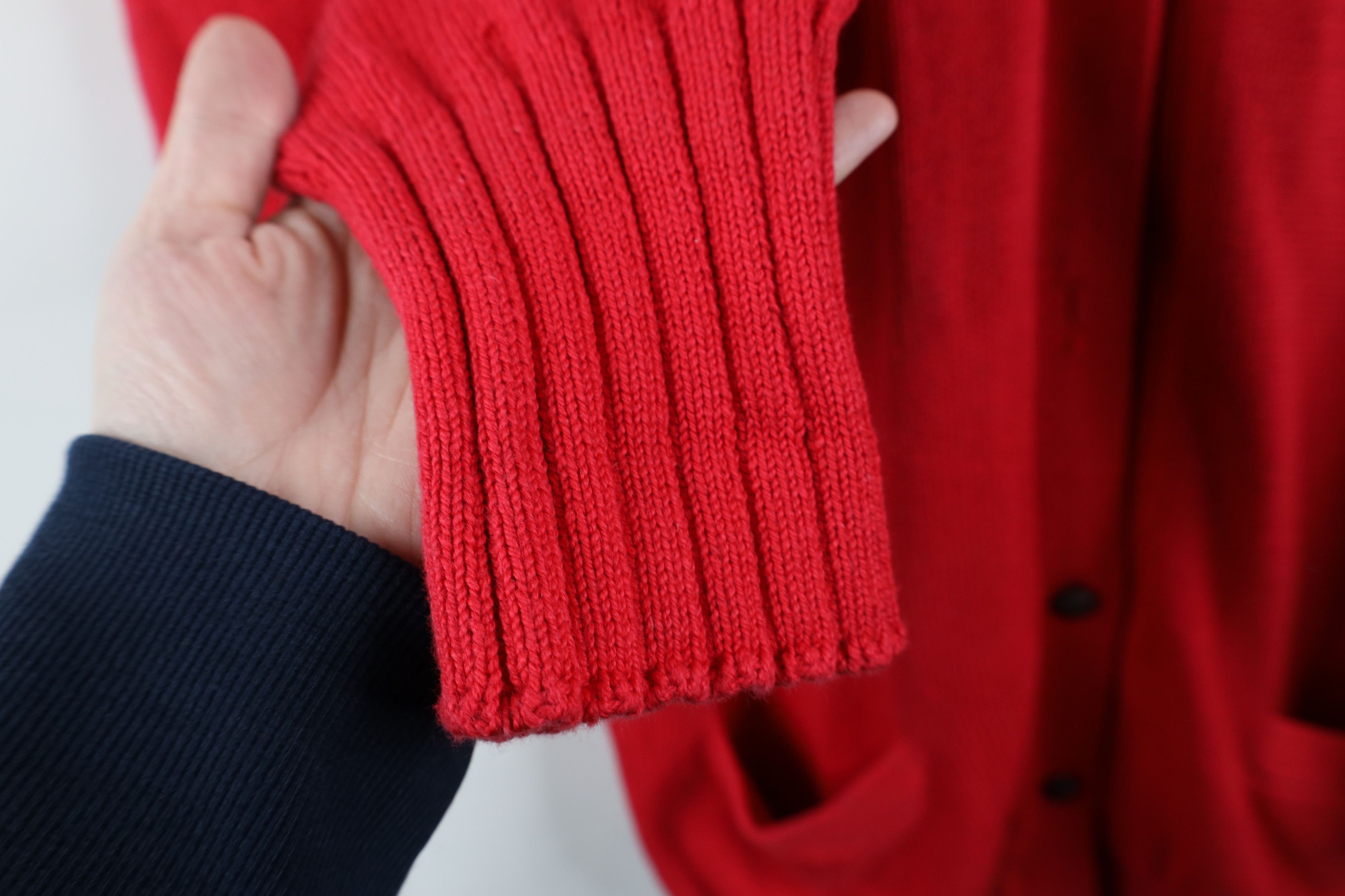 Vintage Vintage 90s Streetwear Oversized Knit Cardigan Sweater Red Size M / US 6-8 / IT 42-44 - 7 Thumbnail