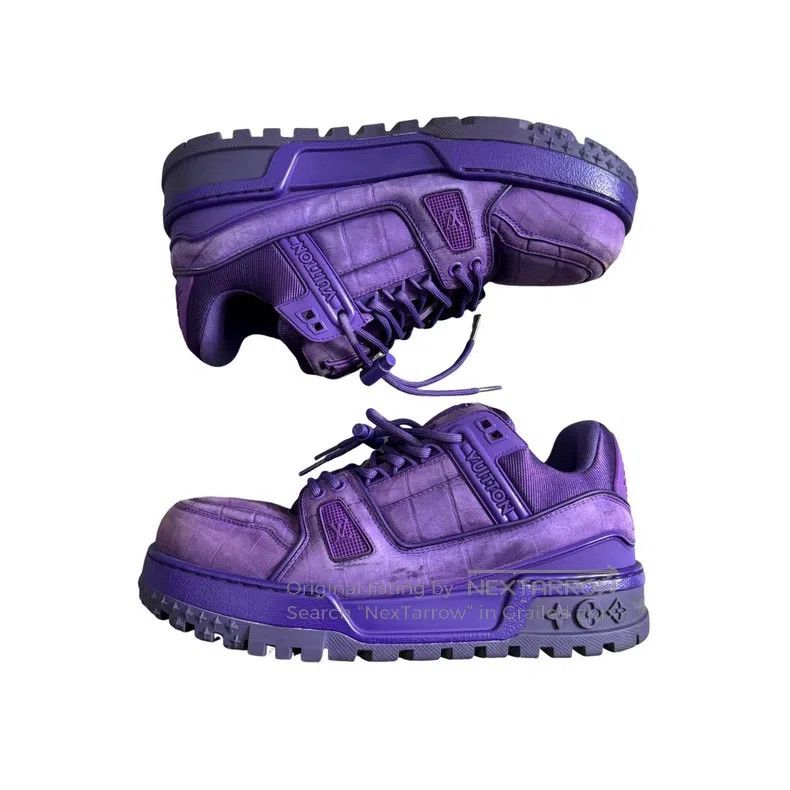 Louis Vuitton Louis Vuitton Trainer purple alligator print chunky board Size US 7.5 / EU 40-41 - 2 Thumbnail