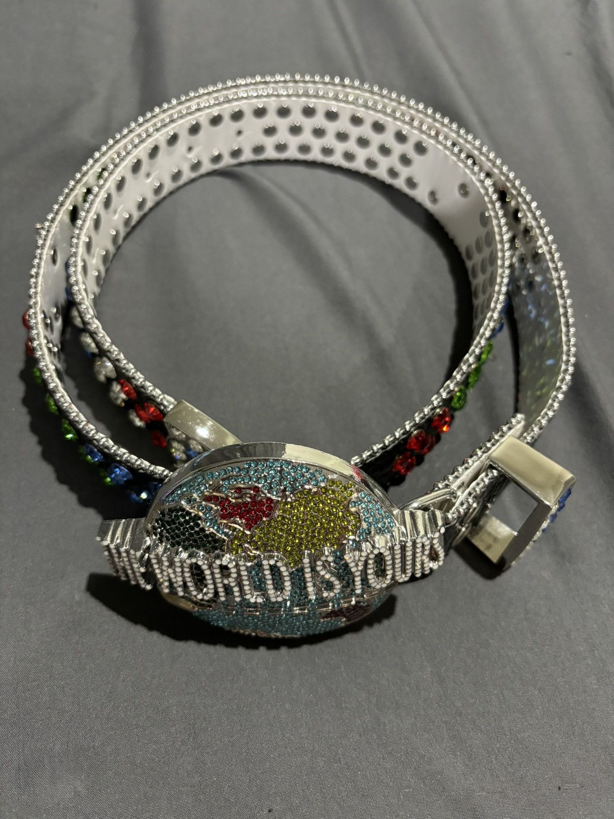 Stolen arts “the world is yours” belt/scarface belt