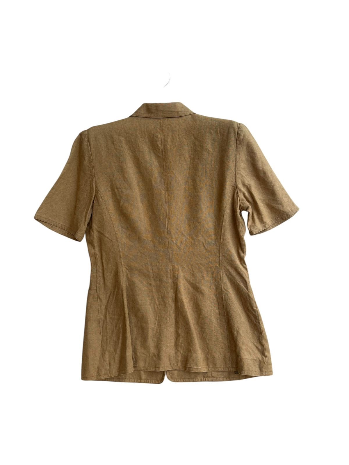 Dior Vintage Christian Dior Short Sleeve Tan Tailored Jacket Size US S / EU 44-46 / 1 - 2 Thumbnail