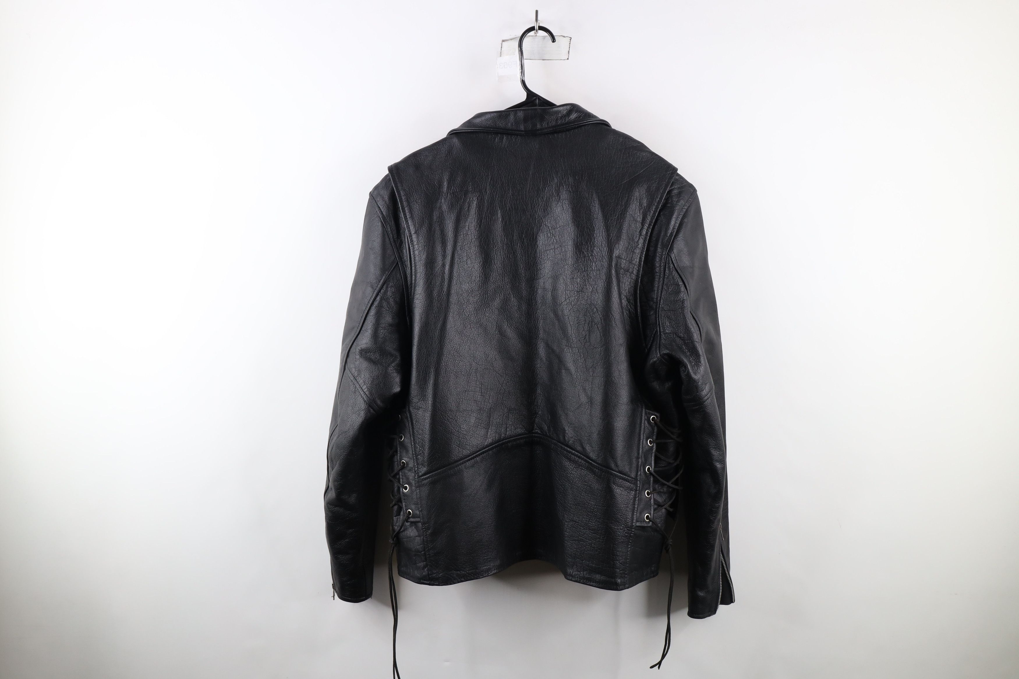 Vintage Vintage 90s Streetwear Lined Leather Motorcycle Jacket Size US L / EU 52-54 / 3 - 16 Thumbnail