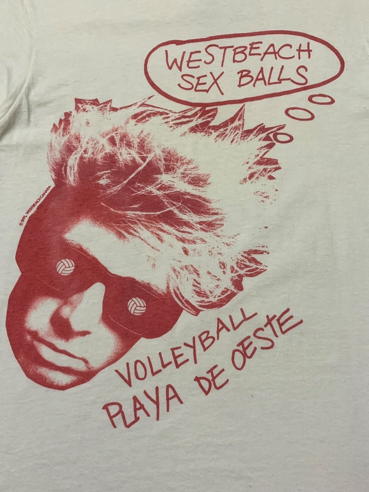 Hanes × Vintage Vintage West Beach Sex Balls Volley Ball Single Stitch Tees Size US M / EU 48-50 / 2 - 4 Thumbnail