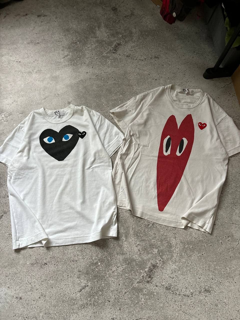 Apparel Black Shirt With Red Heart And Eyes X2 Comme Des Garçons