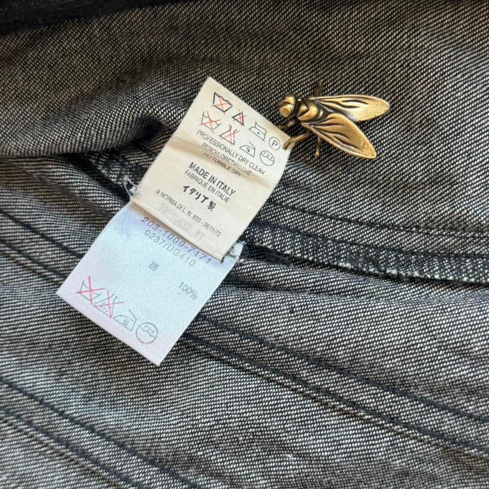 Gucci Gucci by Tom Ford SS1998 Denim Jacket Black Size S / US 4 / IT 40 - 8 Thumbnail