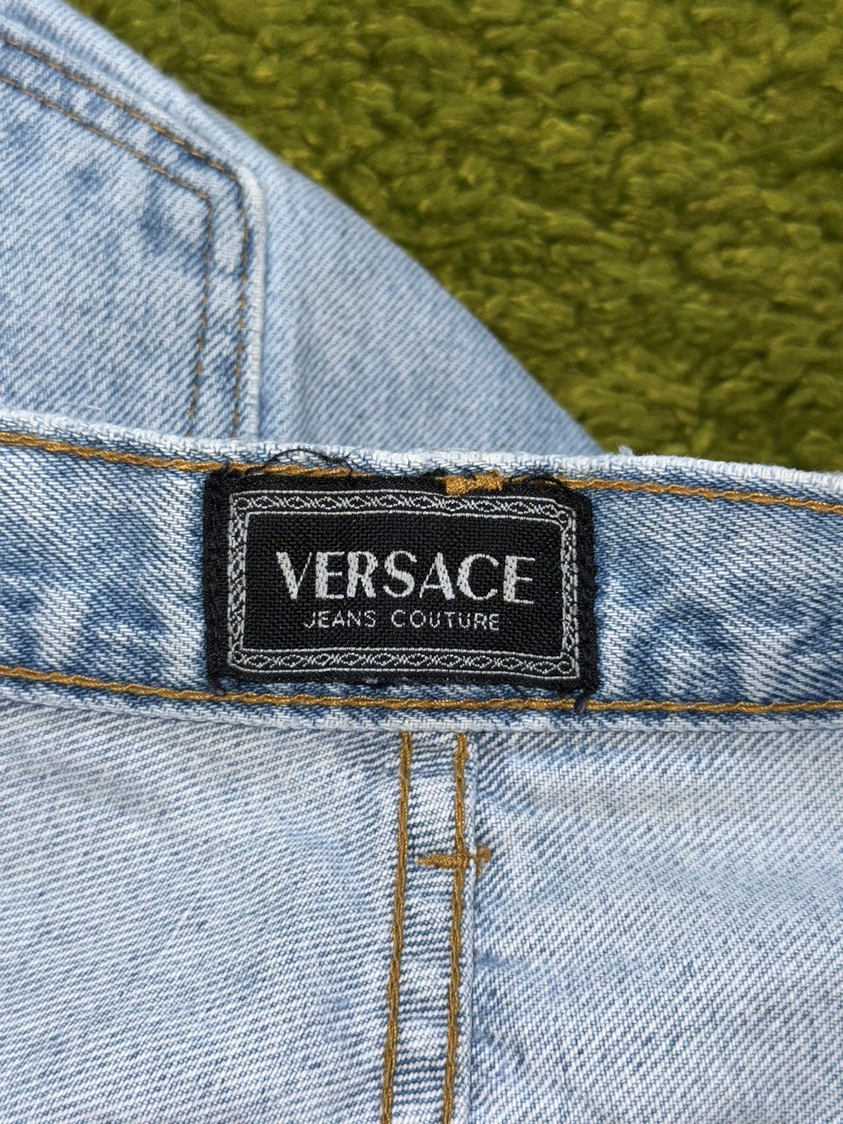 Versace × Versace Jeans Couture × Vintage Versace 1990s archive Medusa patch wide leg palazzo jeans Size 26" / US 2 / IT 38 - 5 Thumbnail
