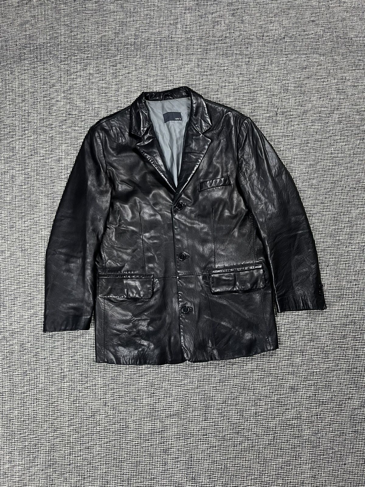 ➕ top quality lamb leather blazer coat jacket avant garde