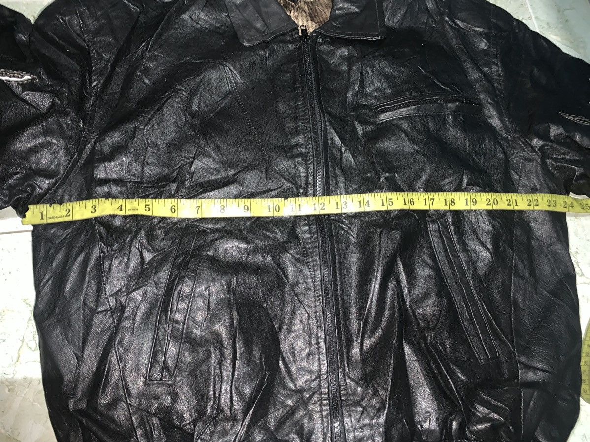 Vintage Vtg OMNI DESIGN Leather Jacket sheep skin Size US L / EU 52-54 / 3 - 7 Thumbnail