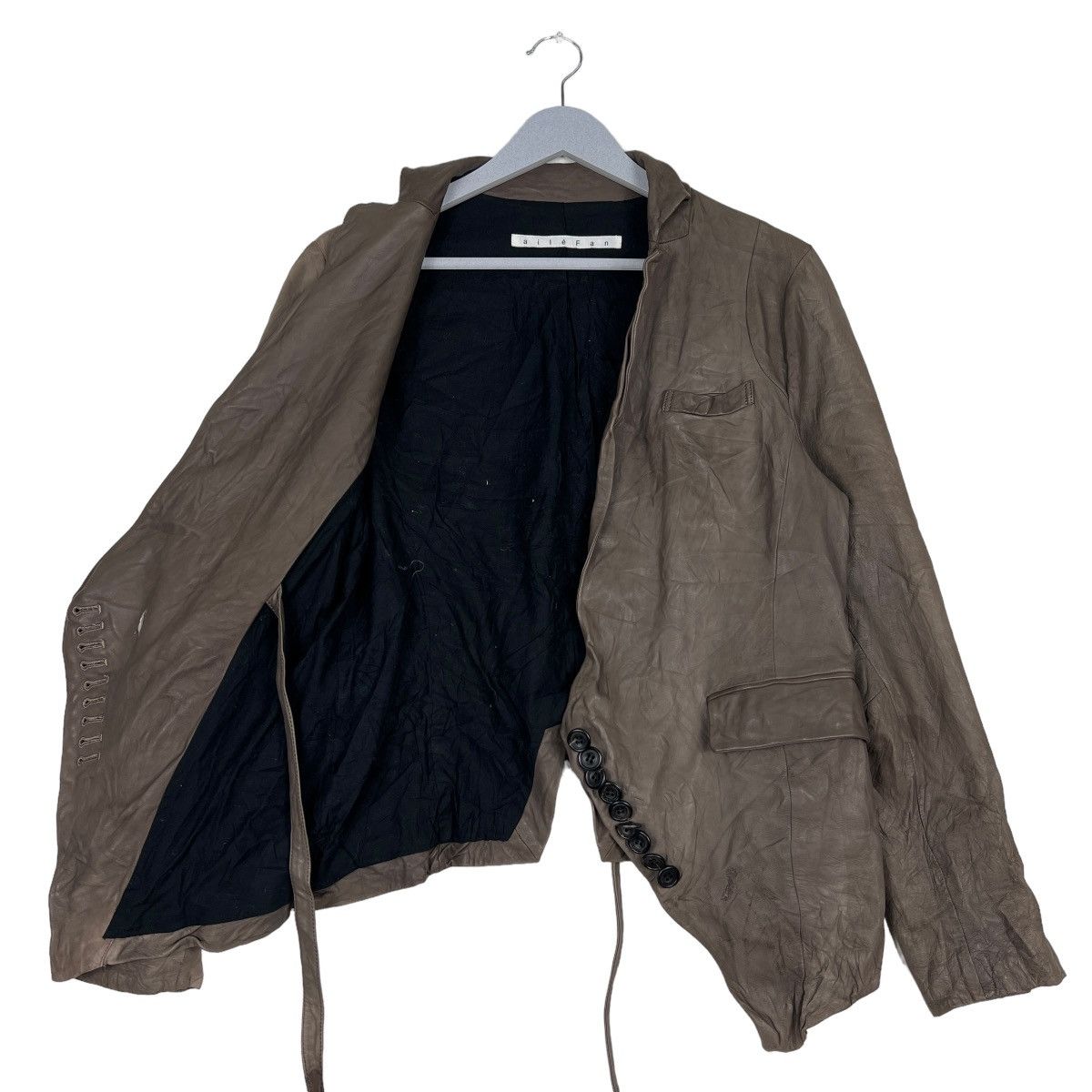If Six Was Nine 🔥 AILEFAN ASYMMETRIC LEATHER JACKET Size US S / EU 44-46 / 1 - 9 Thumbnail