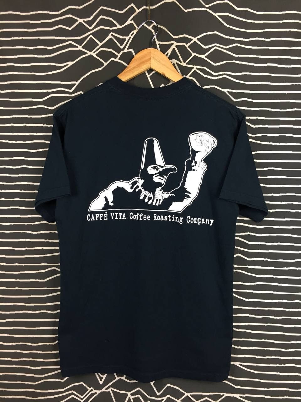 Jerzees Vtg Y2K CAFFE VITA Coffee Roasting Company Promo Tee Size US M / EU 48-50 / 2 - 1 Thumbnail