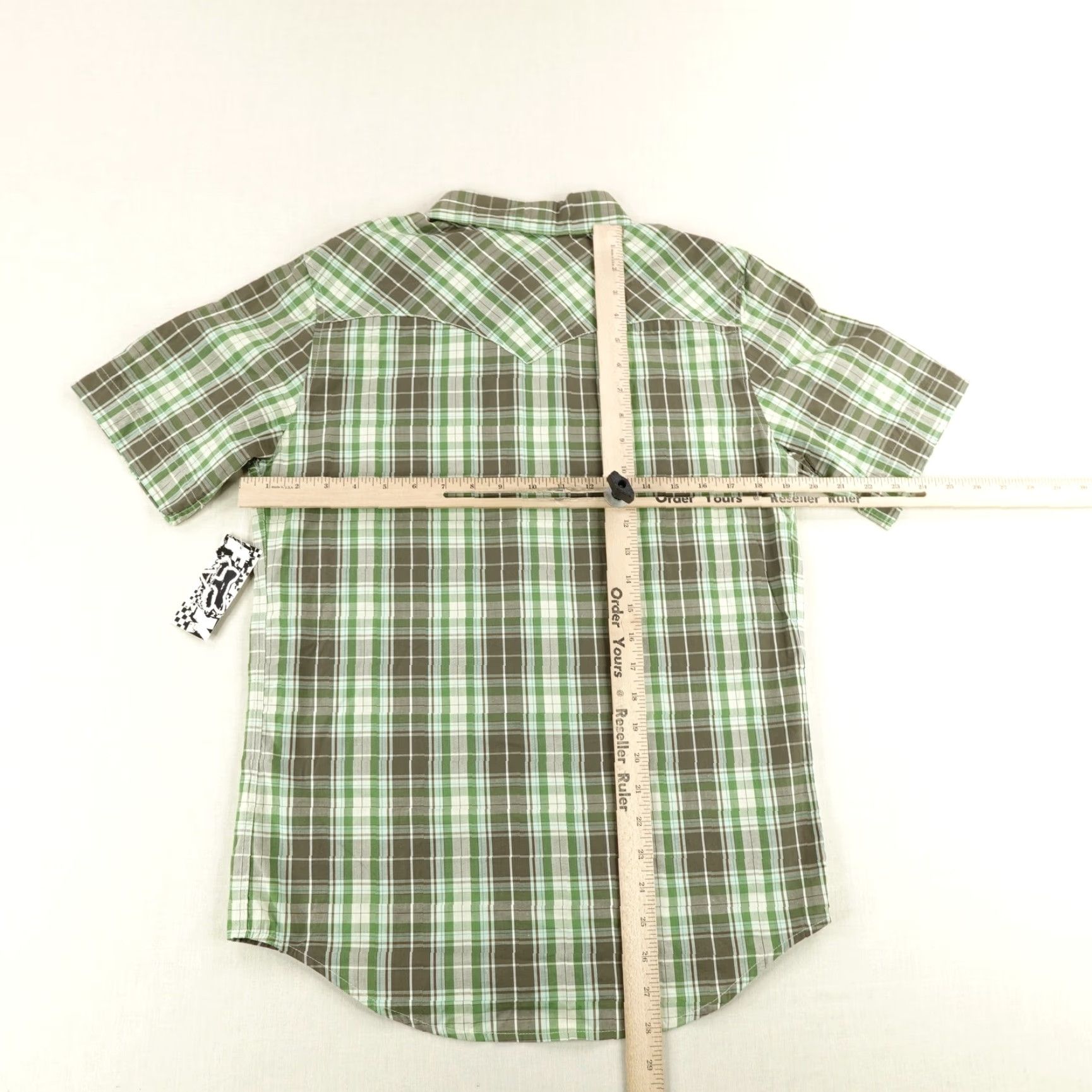 Vintage VINTAGE Fox Shirt Mens Small Green Brown Plaid Short Sleeve Button-Up Western Logo Casual Outdoor Size US S / EU 44-46 / 1 - 7 Thumbnail