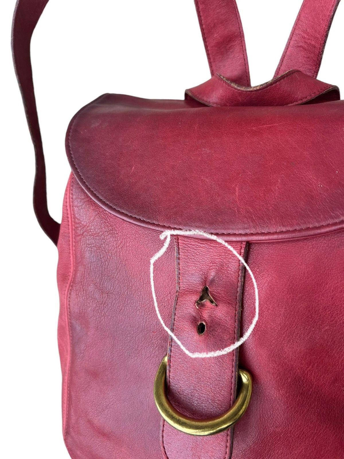 Coach Vintage 90s Coach Faded Patina Leather Backpack Bag Size ONE SIZE - 8 Thumbnail