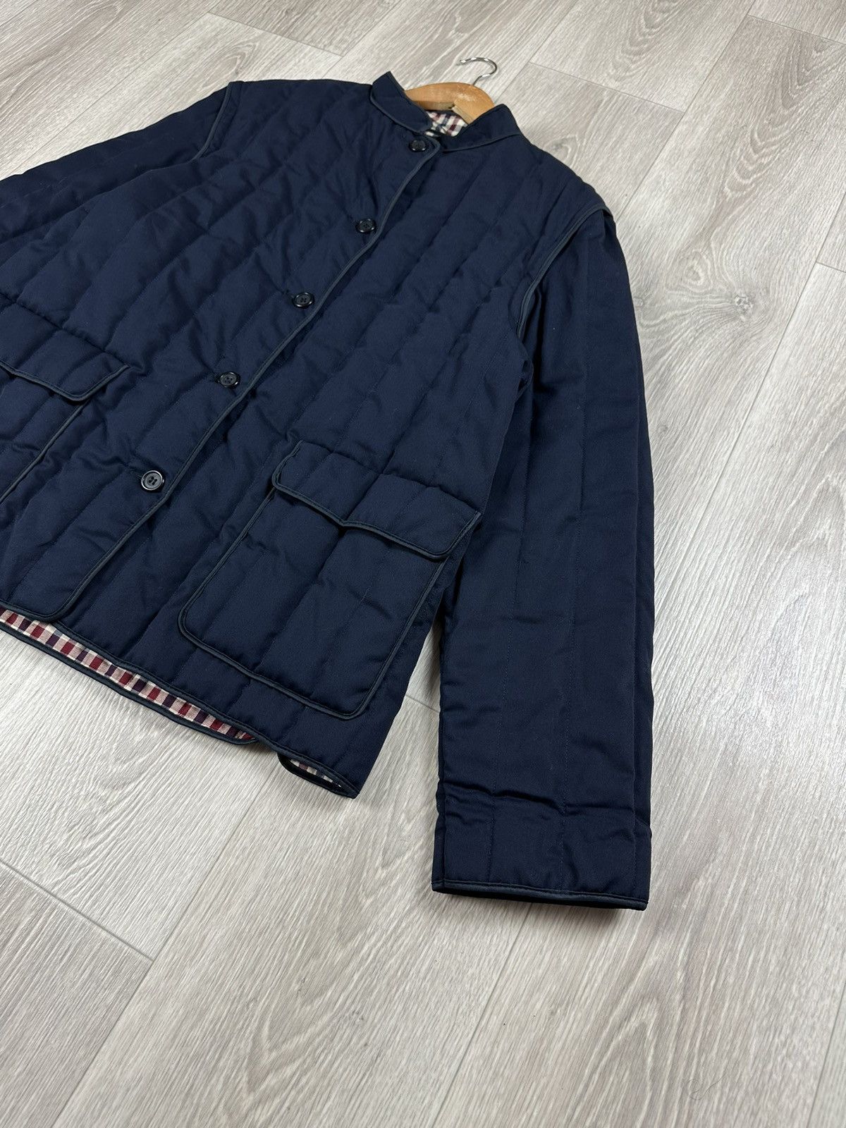 Aquascutum Aquascutum Vintage Blue Quilted 2 in 1 Jacket Vest Size XL / US 12-14 / IT 48-50 - 5 Thumbnail