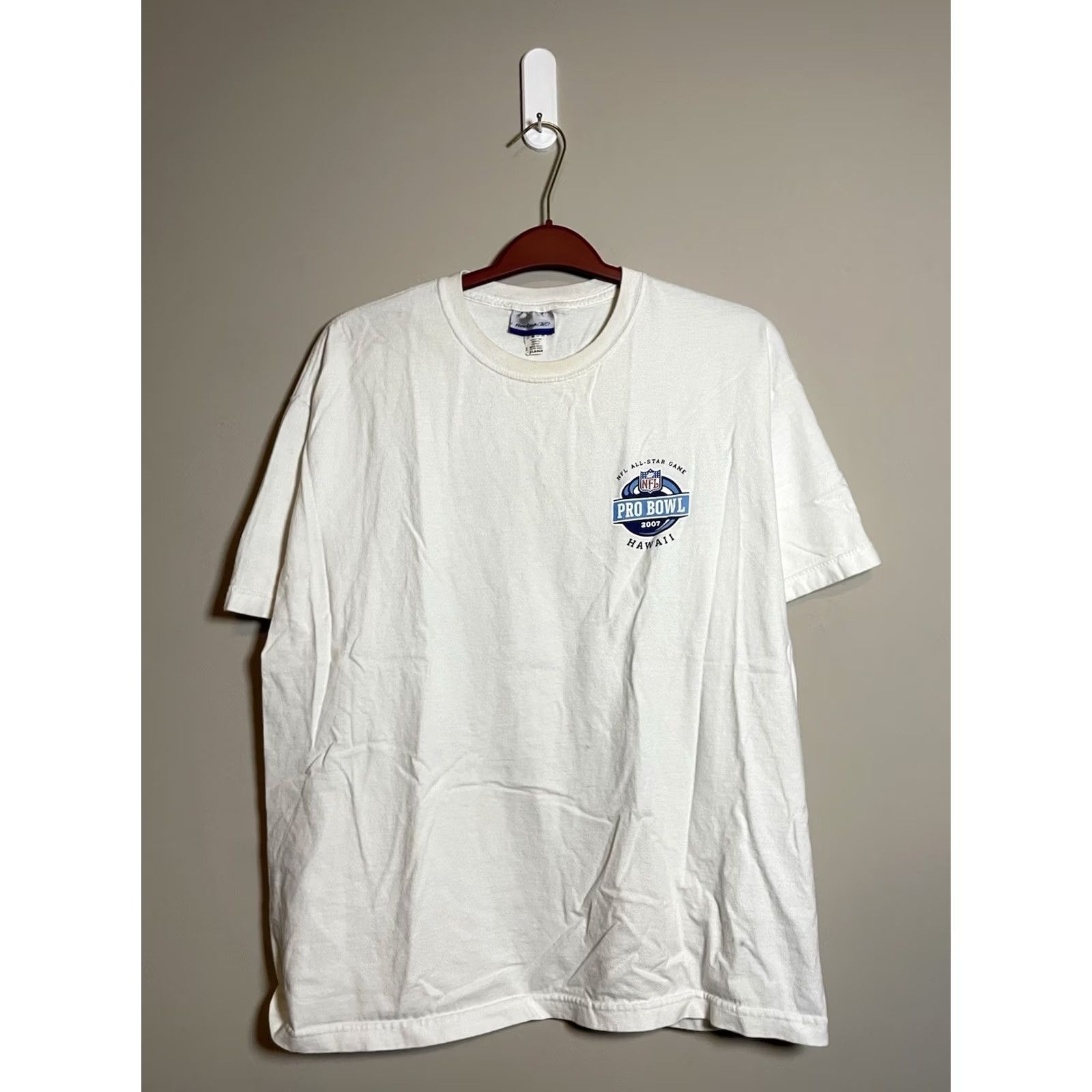 Reebok NFL Pro Bowl Hawaii 2007 Short Sleeve T Shirt Men's XL White Logo Athletic (C502) Size US XL / EU 56 / 4 - 3 Thumbnail