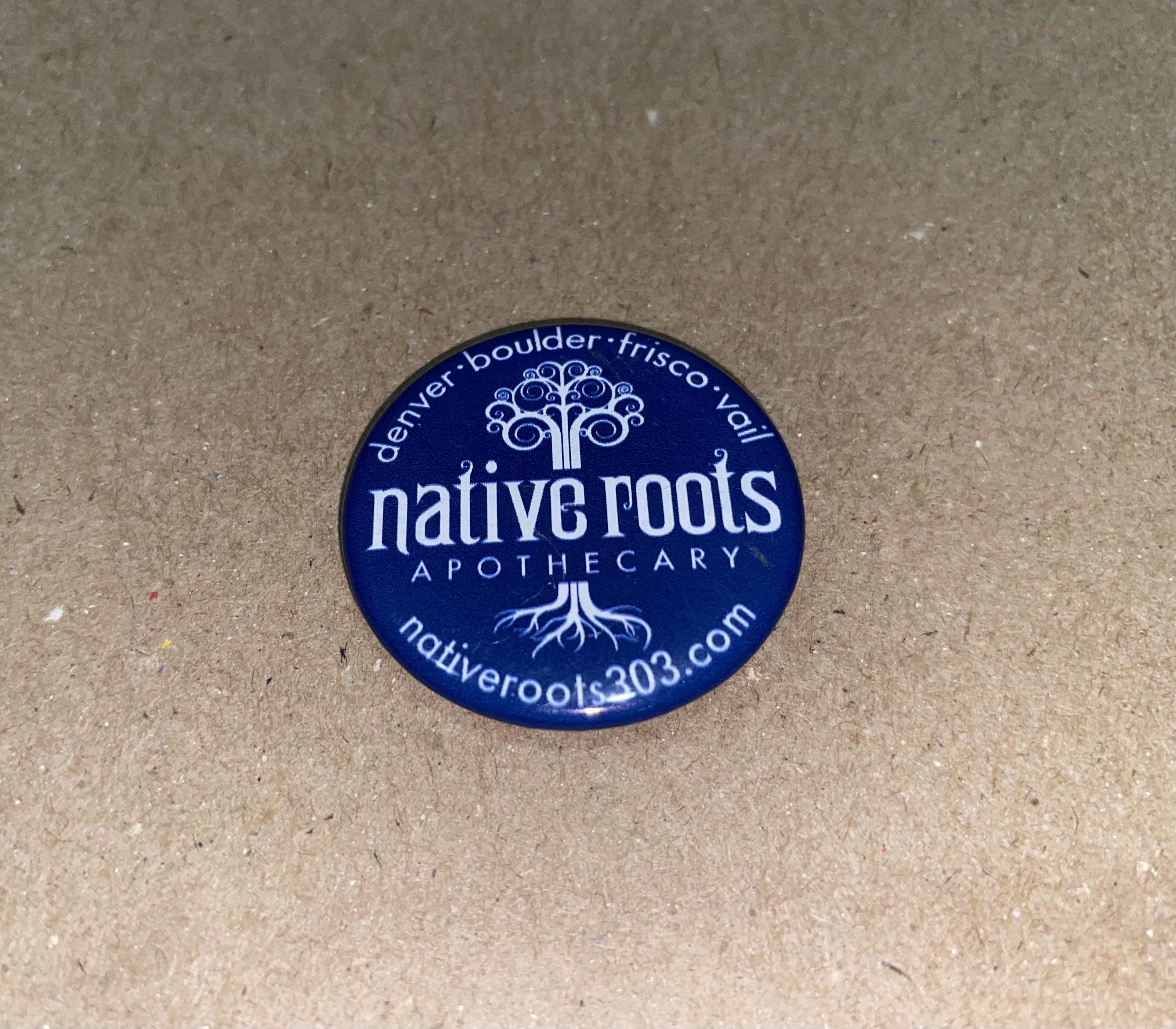 Other Native Roots Apothecary Cannabis dispensary Button Pin CO Size ONE SIZE - 2 Thumbnail