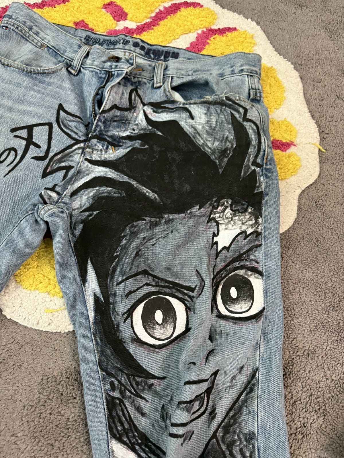 Tommy Hilfiger Demon slayer custom jeans Size US 32 / EU 48 - 2 Thumbnail