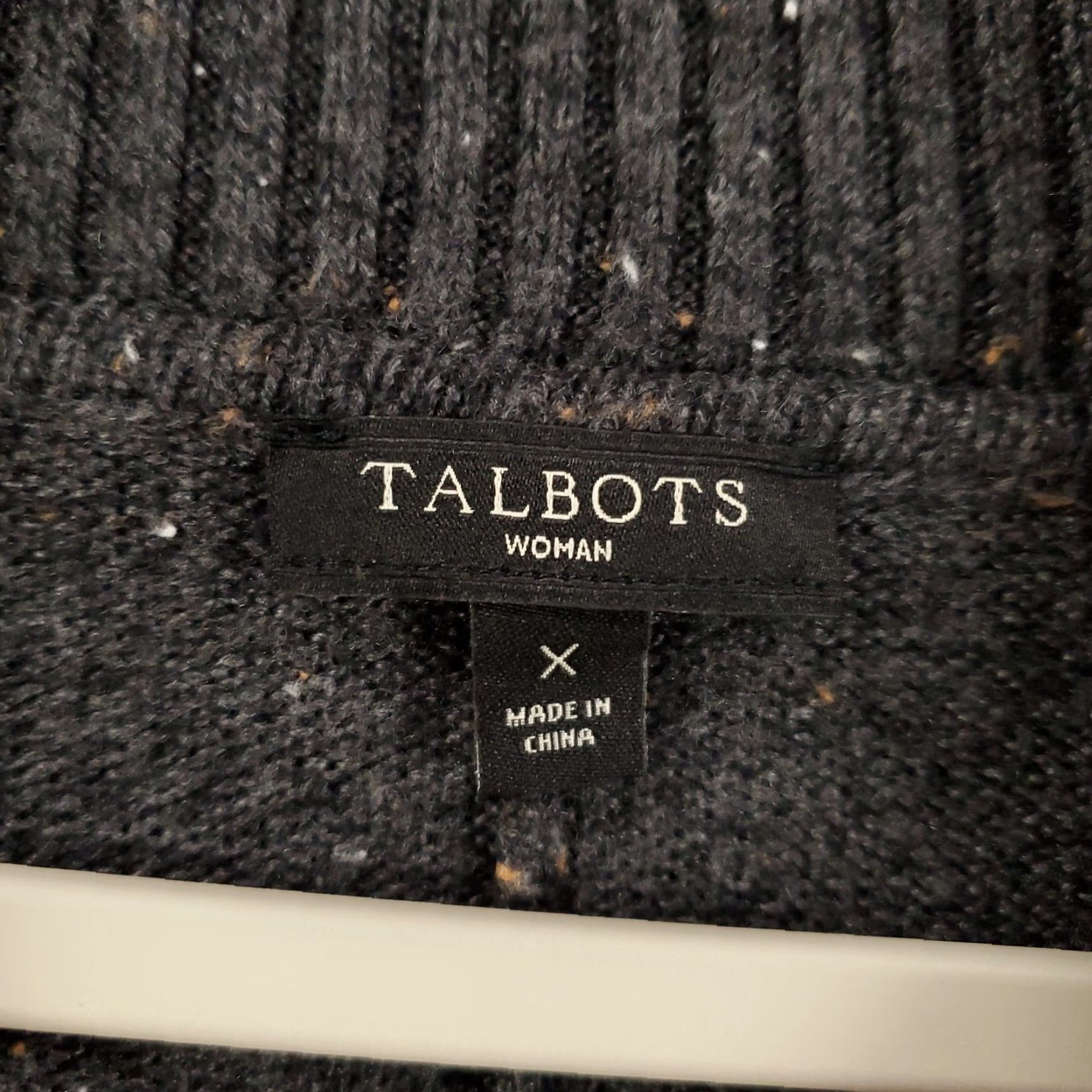 Talbots VINTAGE not applicable. Actually Talbots Sweater Dress Womens Size 0X Gray Black Speckled Cowl Neck Pullover 3/4 Sleeve Knee Length Knit Size XL / US 12-14 / IT 48-50 - 7 Thumbnail