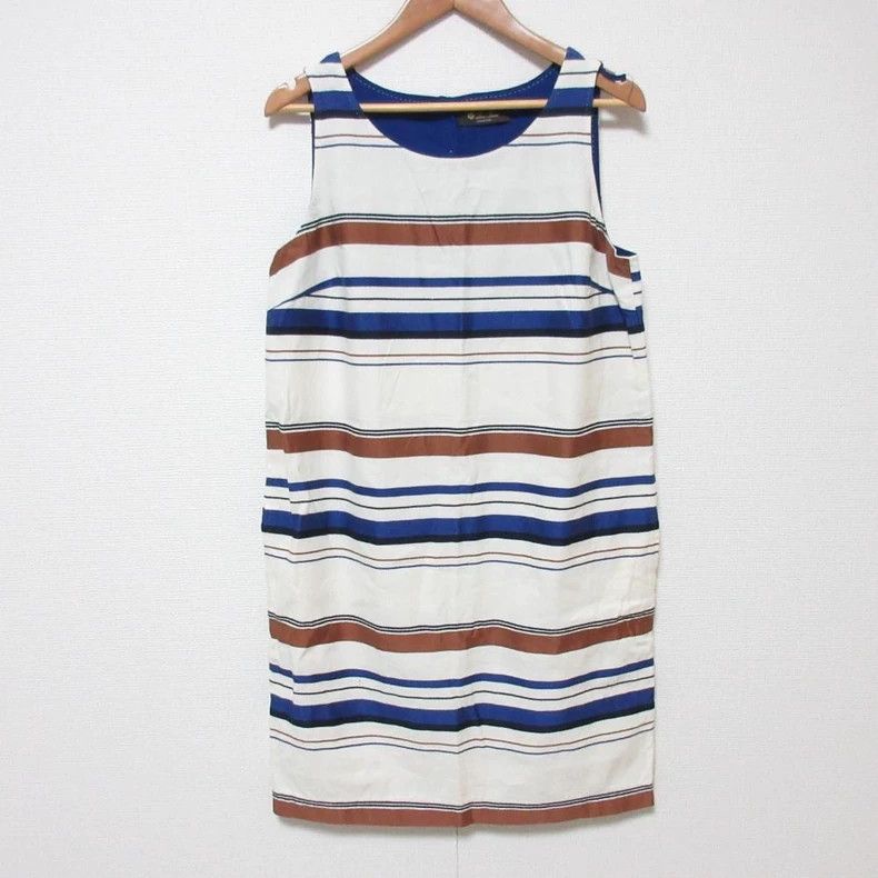 Loro Piana LORO PIANA Blue and white striped linen cotton dress Size M / US 6-8 / IT 42-44 - 2 Thumbnail