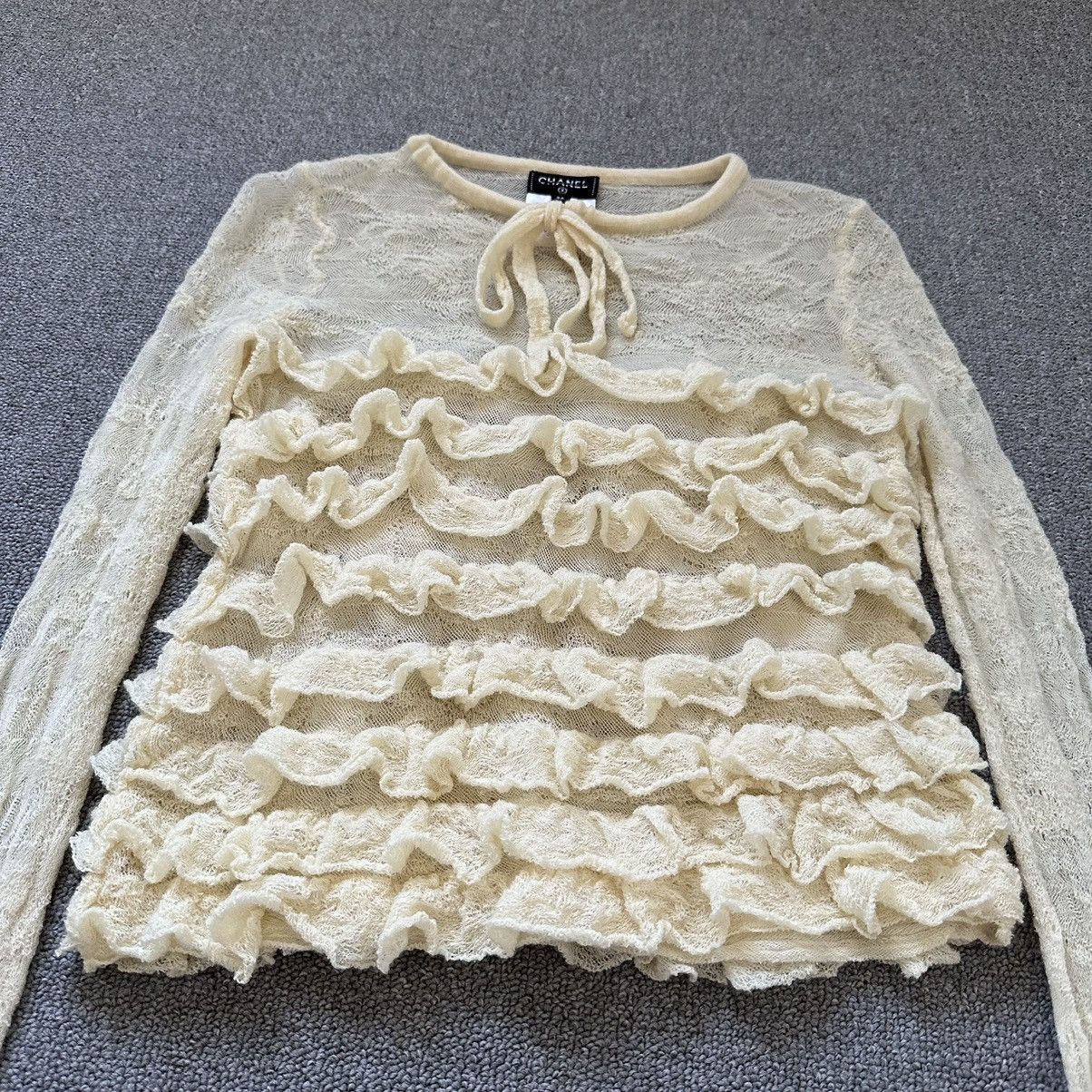 Chanel Chanel - AW2001 Ruffles Knit top Size XS / US 0-2 / IT 36-38 - 3 Thumbnail
