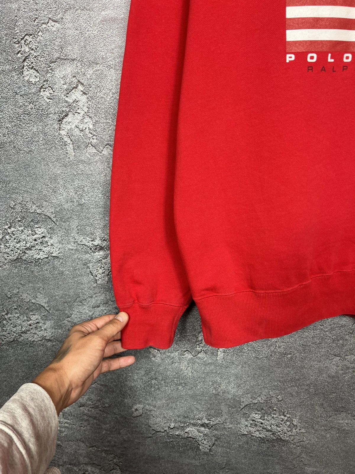 Polo Ralph Lauren Vintage Polo Ralph Lauren Sport USA Flag Logo Sweatshirt Size US M / EU 48-50 / 2 - 8 Thumbnail