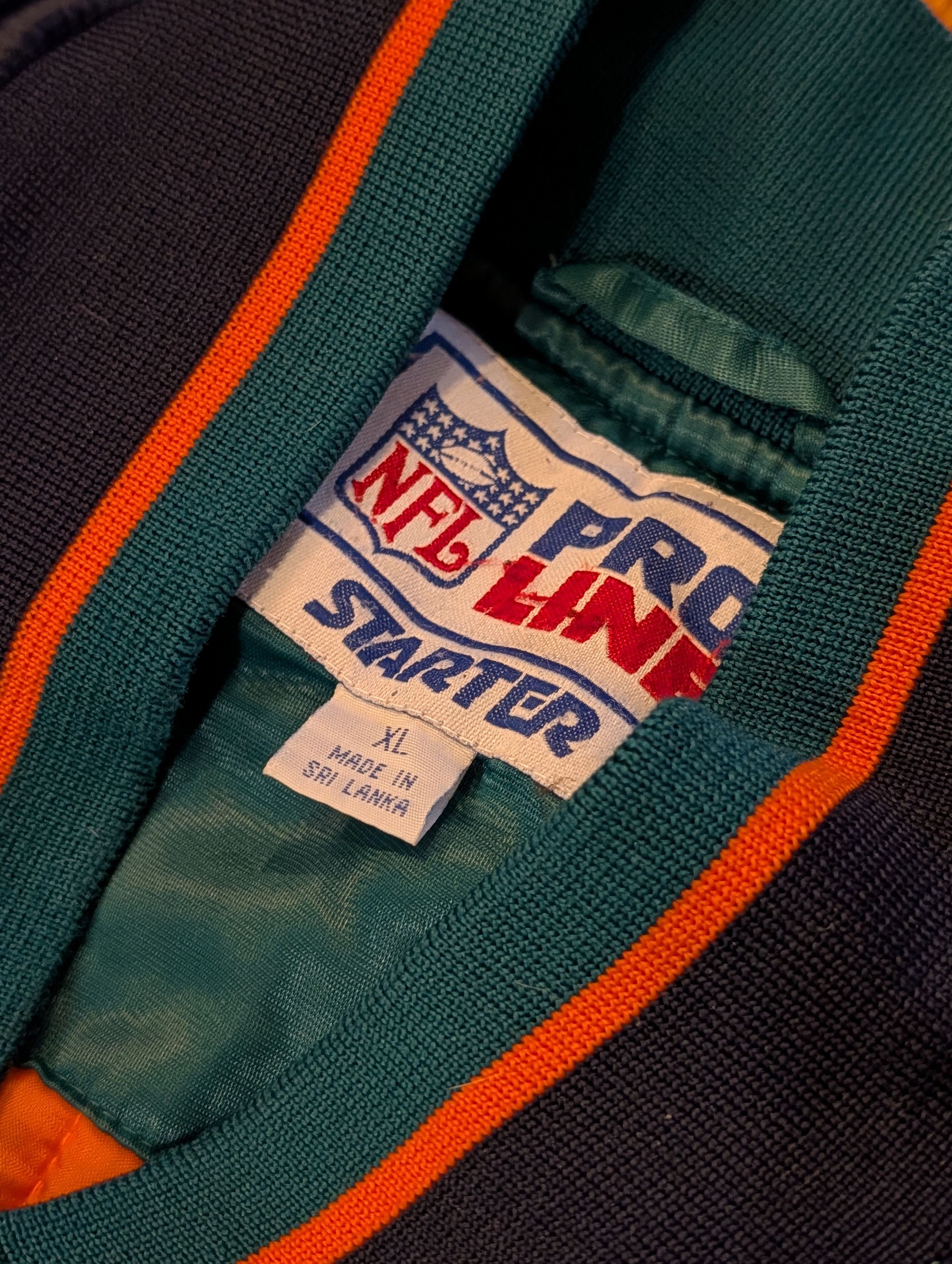 NFL Vintage 90's Starter Pro Line Miami Dolphins Satin Jacket Size US XL / EU 56 / 4 - 11 Thumbnail