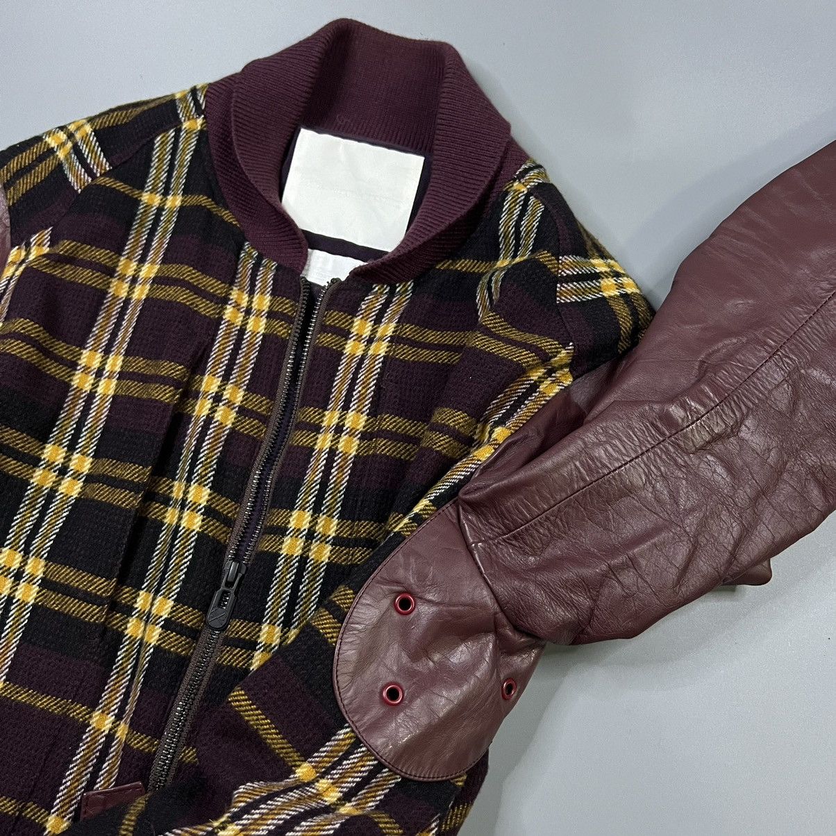 White Mountaineering White Mountaineering Leather Plaid Wool Jacket Size US M / EU 48-50 / 2 - 14 Thumbnail