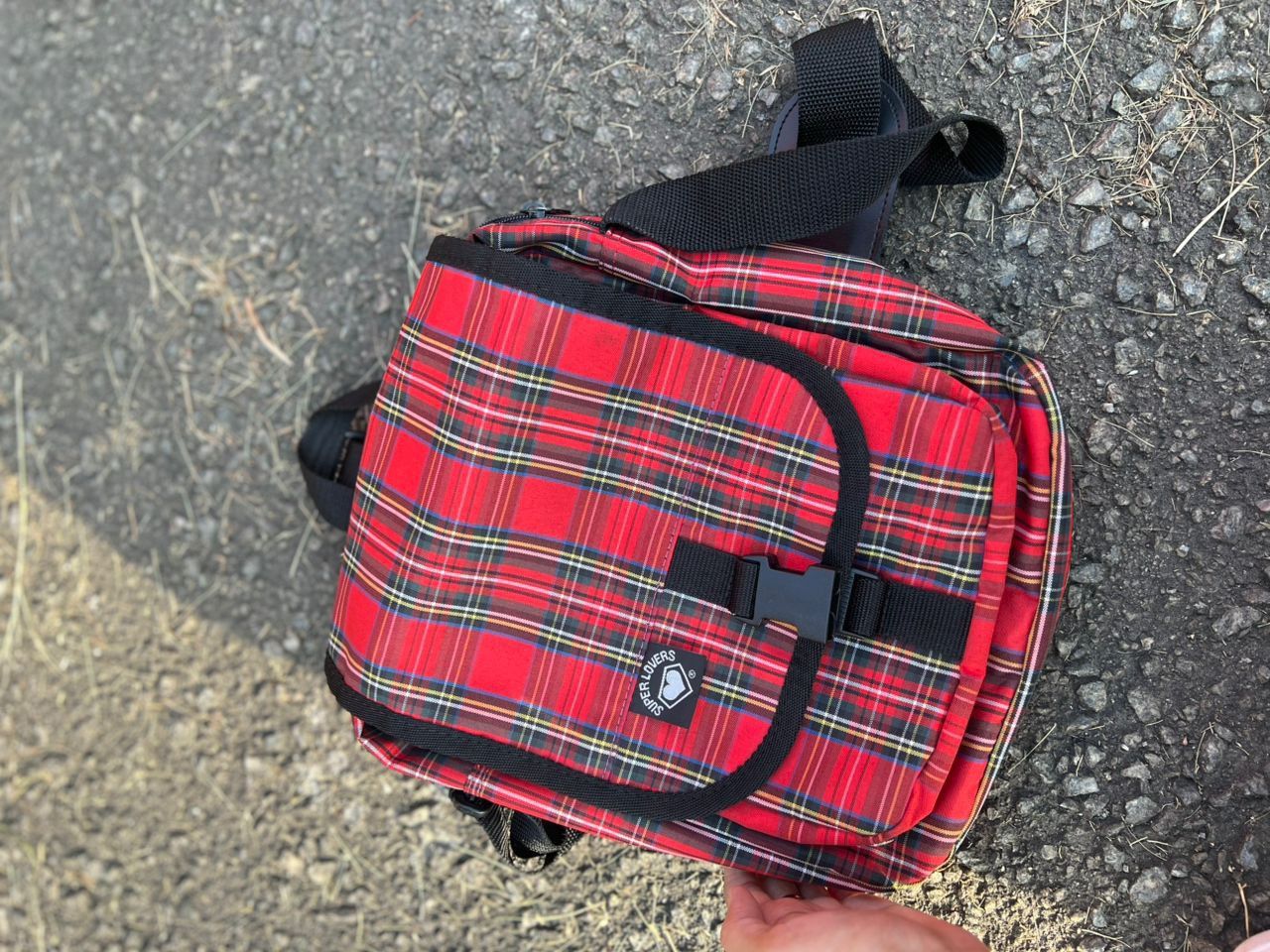 Japanese Brand Super Lover 2Way Checker Bag💼 Size ONE SIZE - 5 Thumbnail