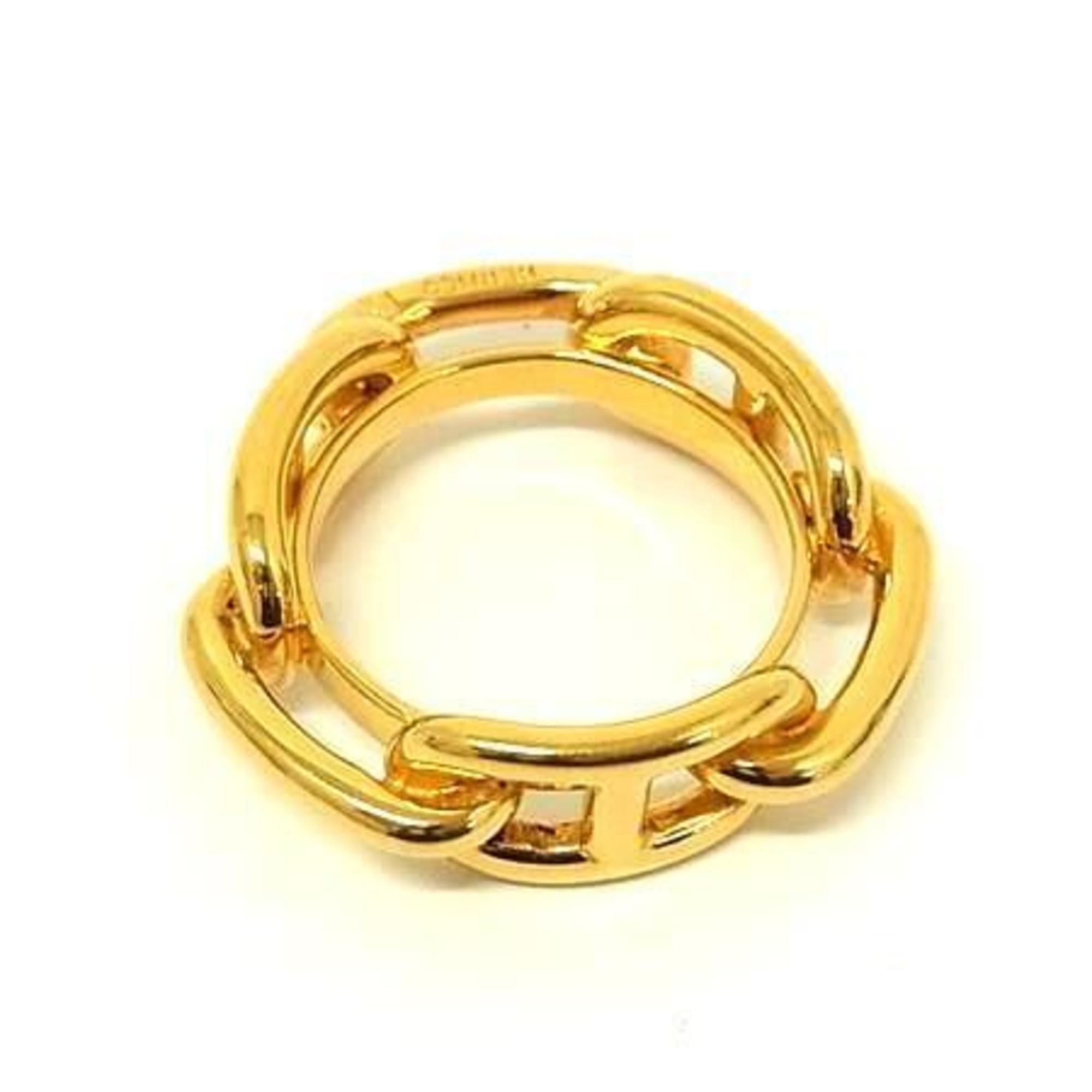 HERMES Chaine d'Ancre Lucade Legato Scarf Ring in Gold and Metal for Women