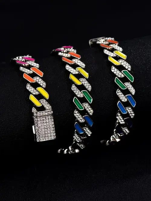 Jewelry Retro Punk Rhinestone Necklace Chain Size ONE SIZE - 3 Thumbnail