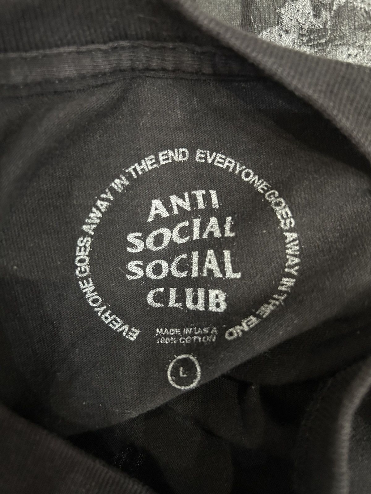Anti Social Social Club ASSC blacked out Tee Size US L / EU 52-54 / 3 - 3 Thumbnail