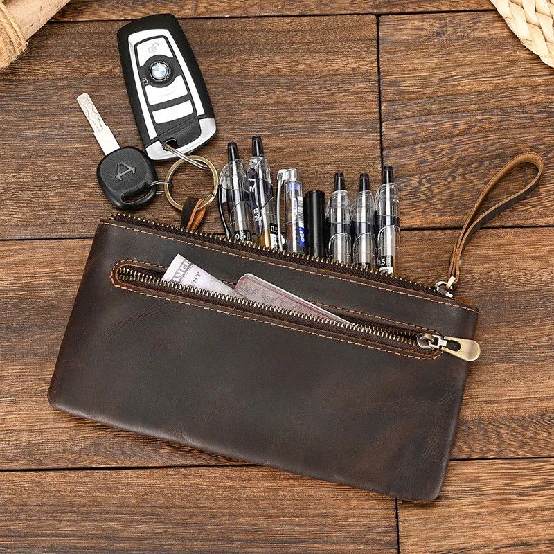 Leather × Vintage Leather purse cellphone pouch iphone bag Size ONE SIZE - 1 Thumbnail