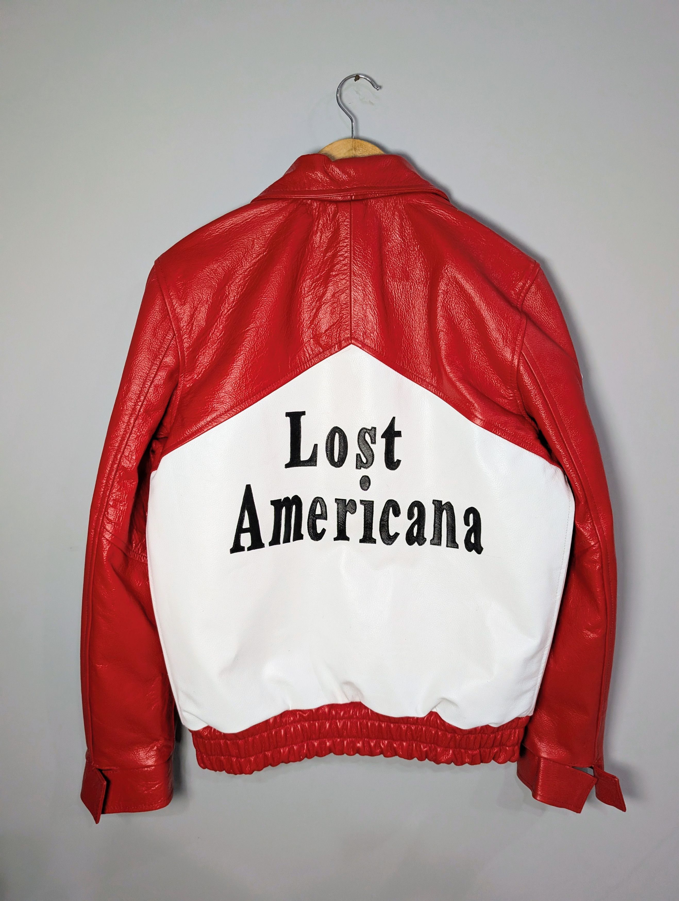 Other 🔥 MGK Lost Americana Leather Jacket Machine Gun Streetwear Size XXL / US 16-18 / IT 52-54 - 4 Thumbnail