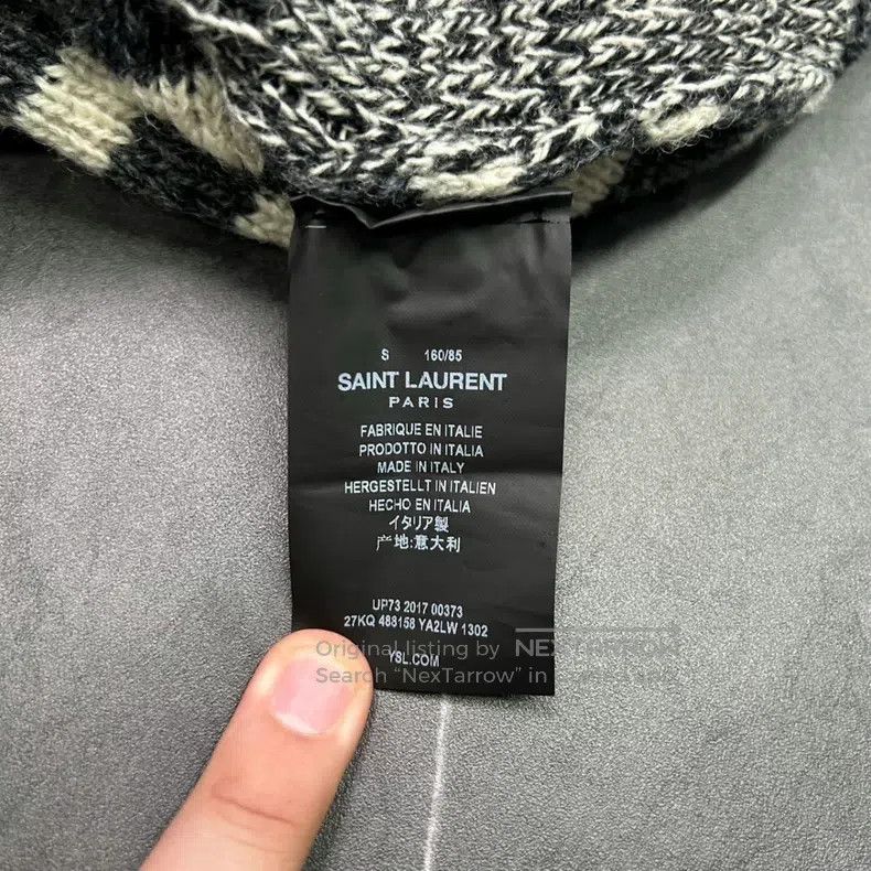 Saint Laurent Paris Wool Knit Cardigan