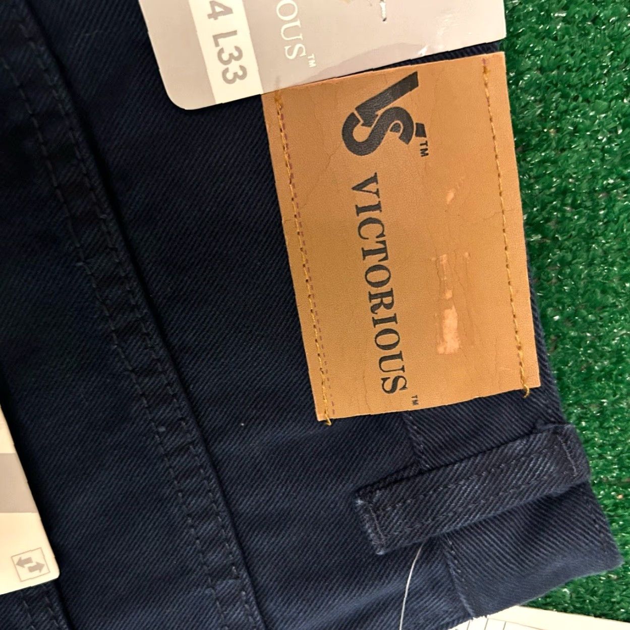 Vintage VINTAGE Victorious Jeans VTG Mens Baggy Skater Grunge 34 Dark Navy Blue 34x32 Wide-Leg Mens Size US 34 / EU 50 - 6 Thumbnail