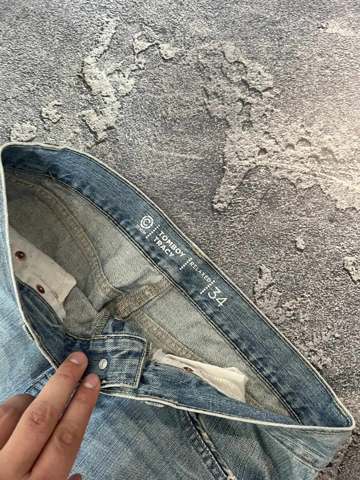 Japanese Brand Vintage Relaxed Draped Skinny Jean / Number Nine Style Blue Size US 32 / EU 48 - 6 Thumbnail