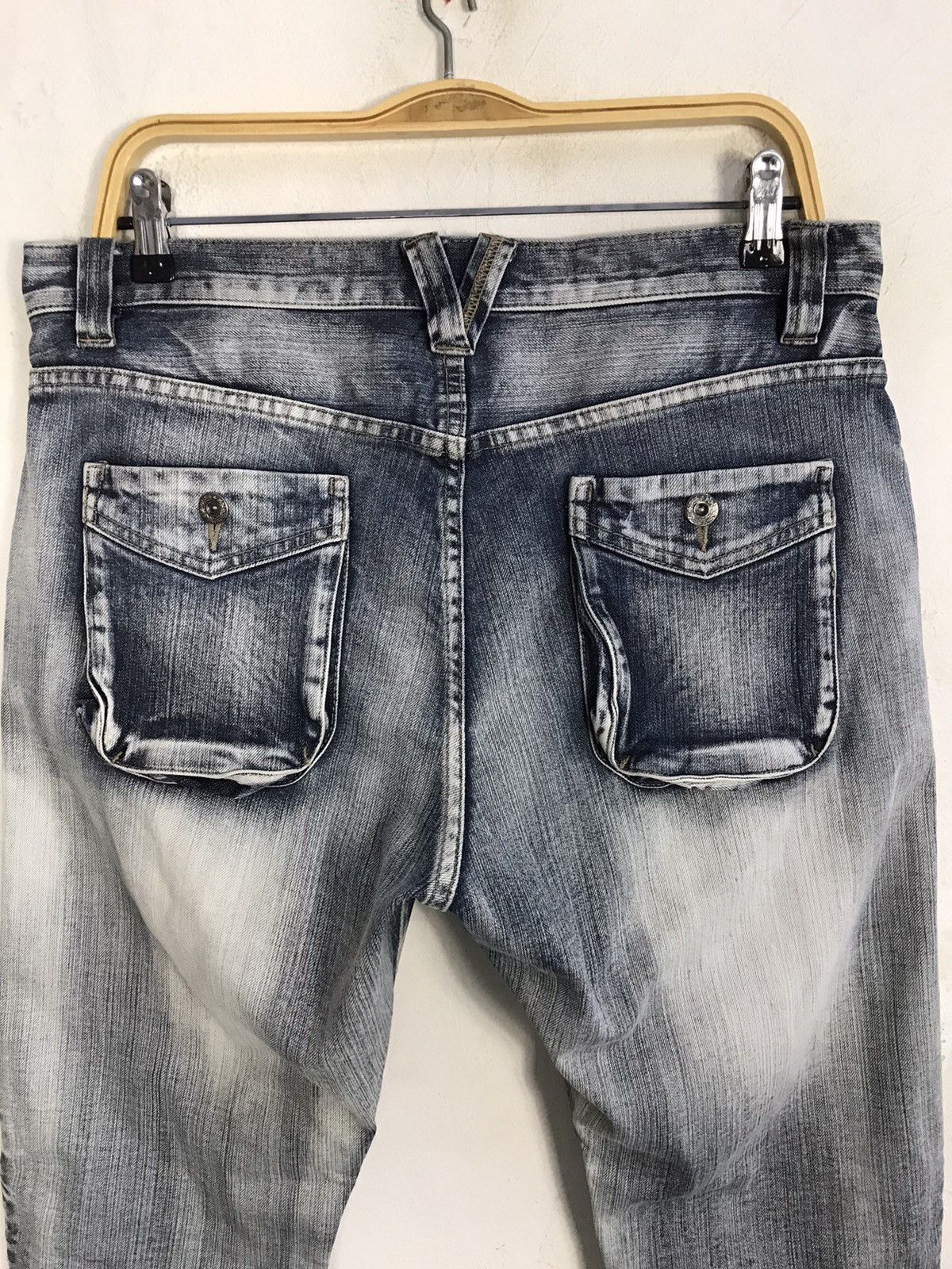 PPFM × Vintage Vintage Ppfm Twirl Punk Zipper Light Wash Jeans Size US 33 - 10 Thumbnail