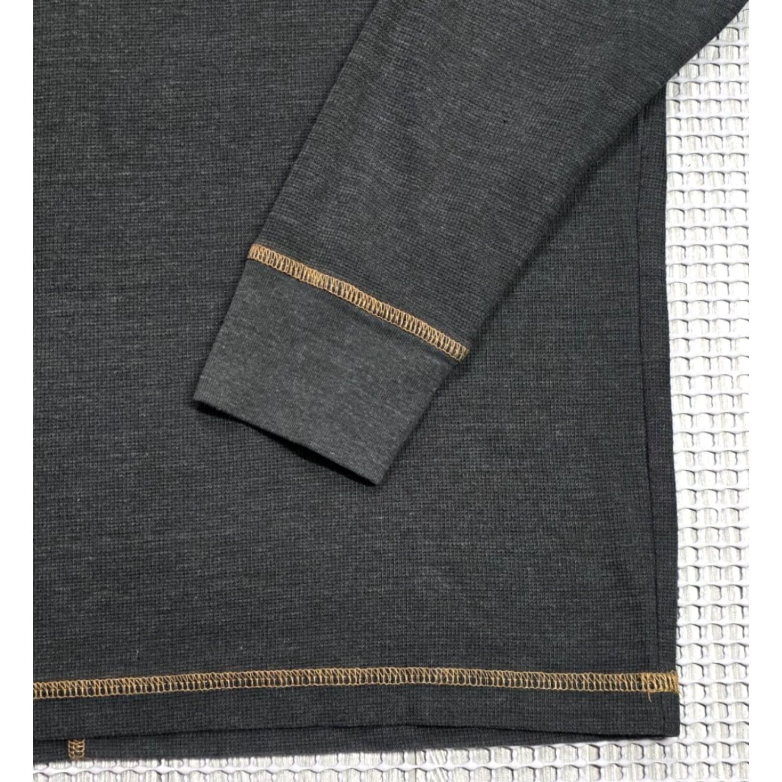 Vintage Agave Mens Grey Tan Stitch Pullover 1/4 Zip Long Sleeve Mock Neck Sweater Sz L US Theme USA Outdoor Golf Casual Workwear | Mens | Sweater Size US L / EU 52-54 / 3 - 4 Thumbnail
