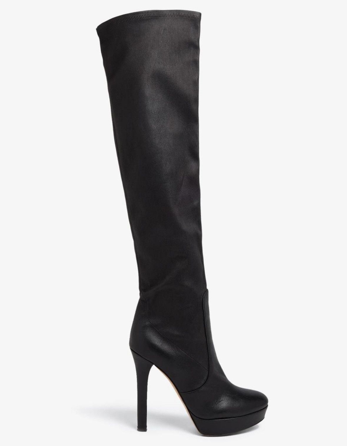 Miu Miu Miu Miu Thigh High Satin & Leather Boots Size US 7 / IT 37 - 4 Thumbnail