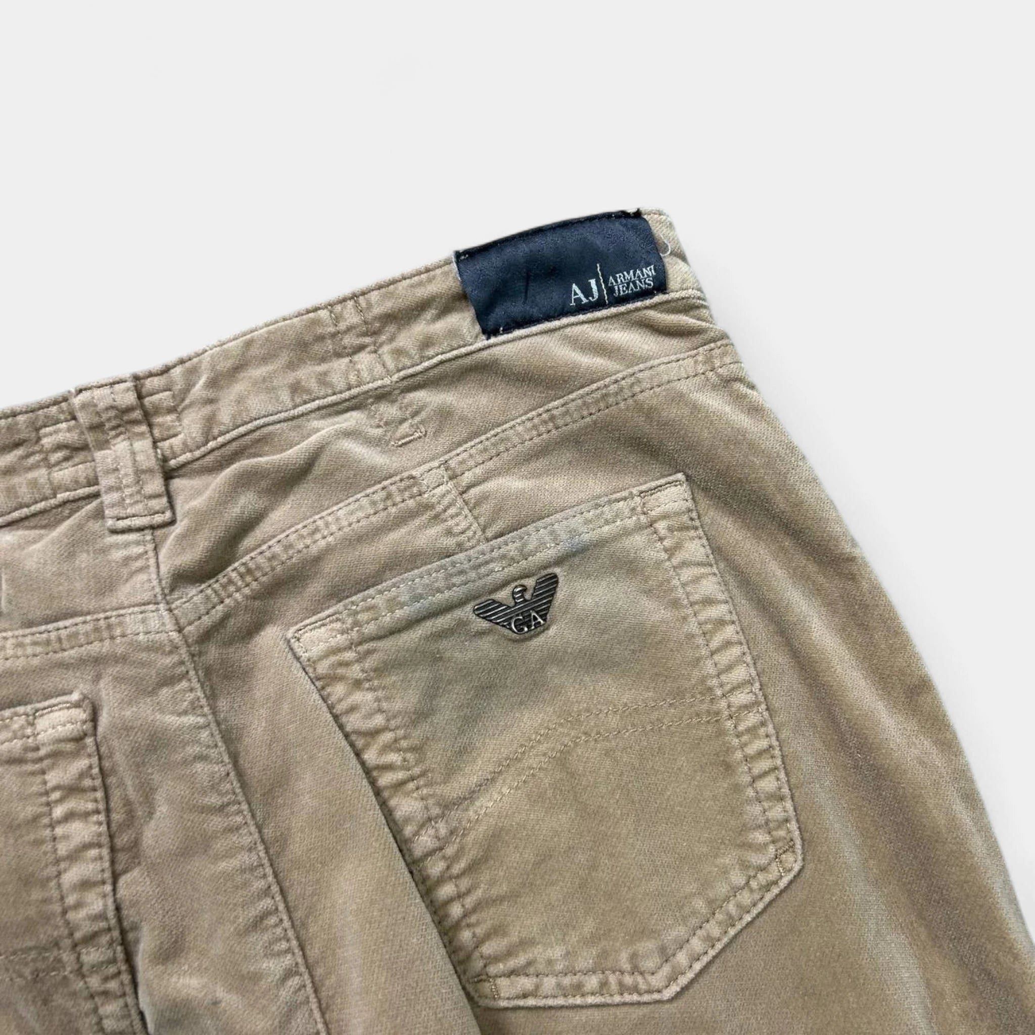 Armani Armani Classic 2000s Velour Straight Leg Pants Size US 33 - 4 Thumbnail